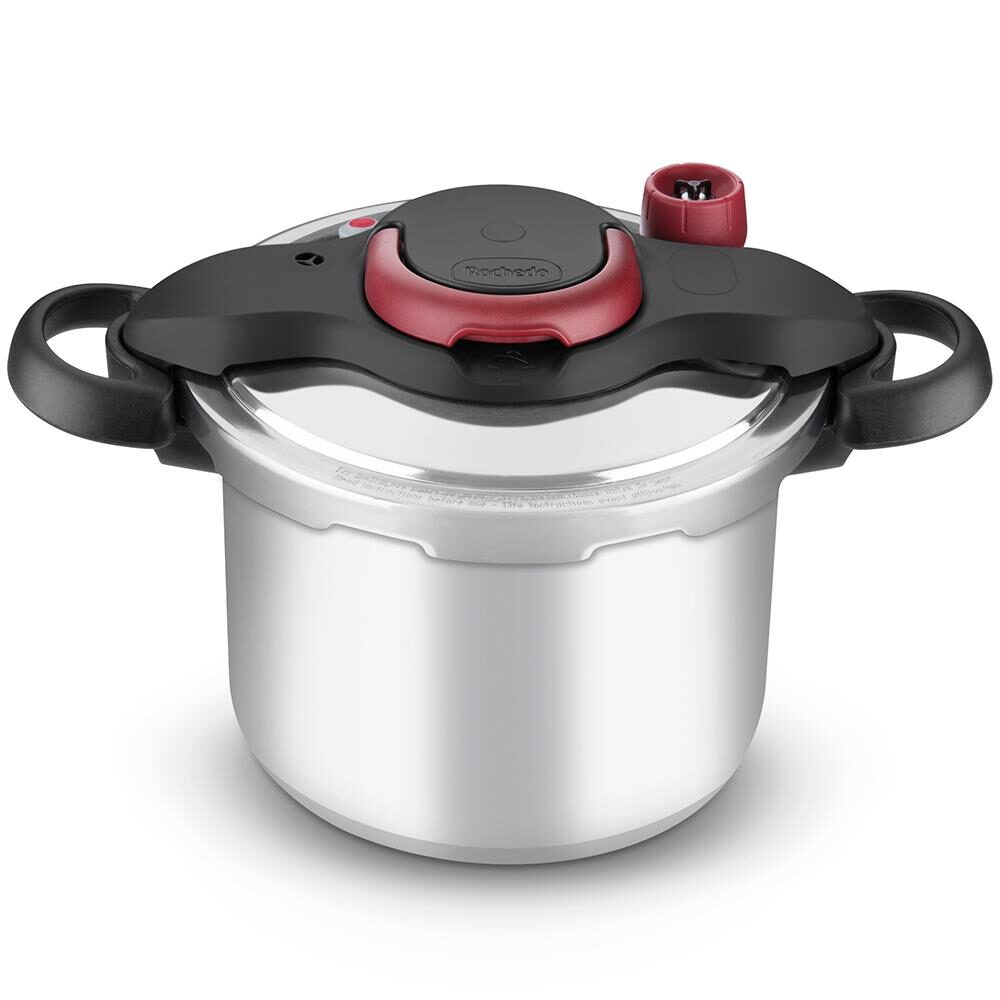 Panela de Pressão 4,5 L Rochedo Clipso Fechamento Externo em Alumínio Polida e com 5 Sistemas de Segurança – 4,5 L