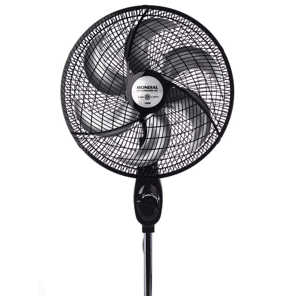 Ventilador de Coluna Mondial Black Premium NV-61-6P com 3 Velocidades - Preto