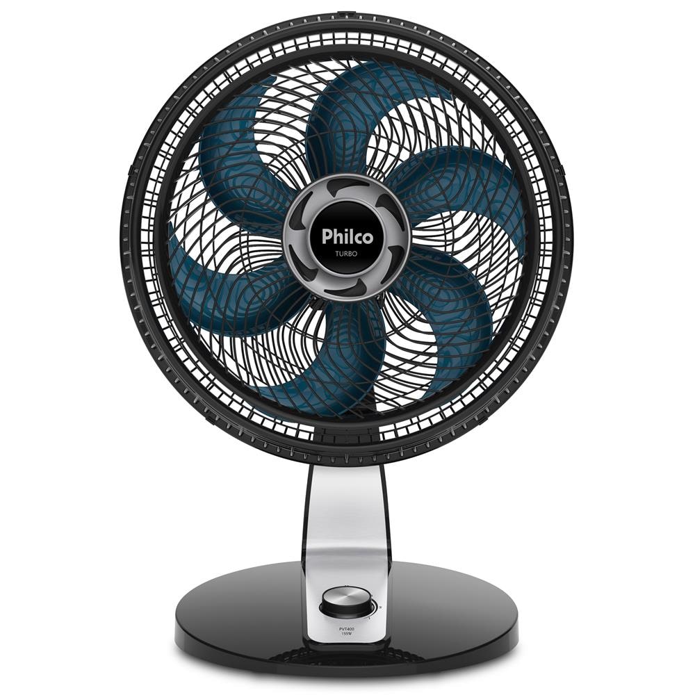Ventilador de Mesa Philco PVT400 Turbo 40 cm com 3 Velocidades - Preto