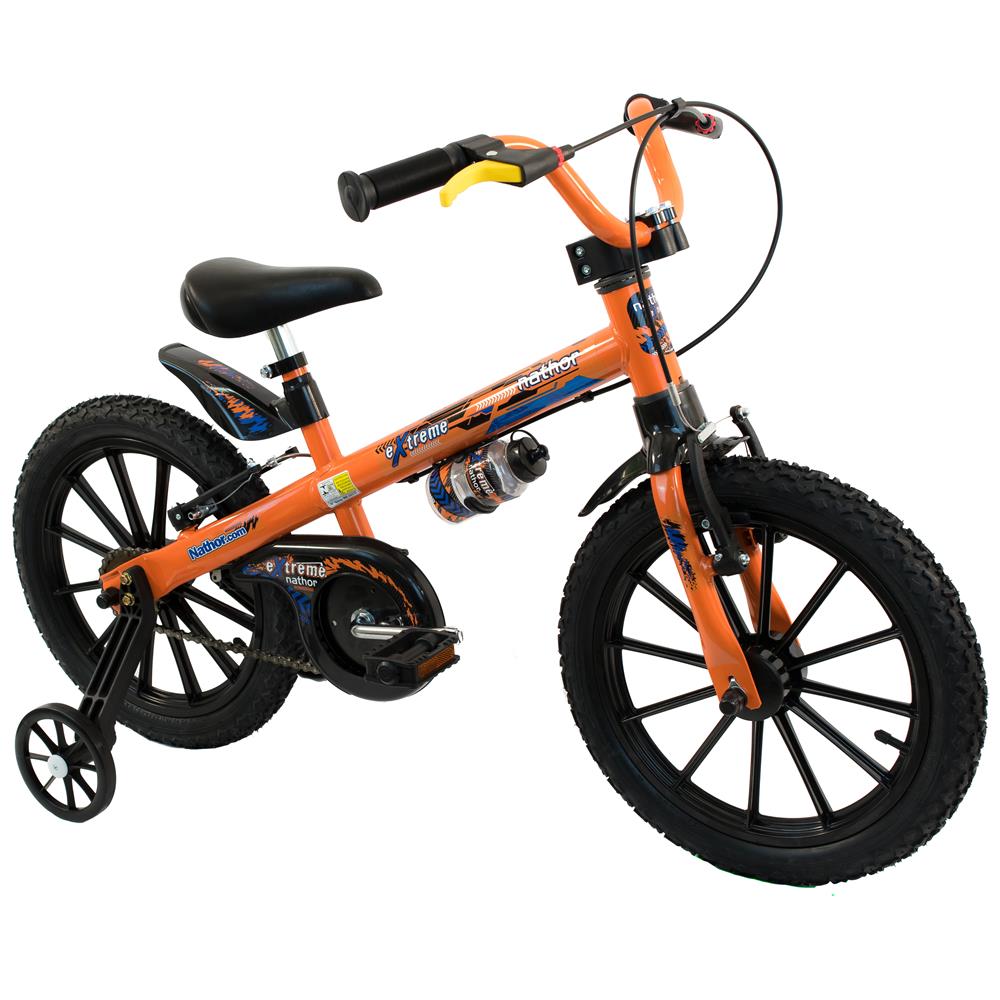 Bicicleta Aro 16 NATHOR Extreme - Laranja/Preto