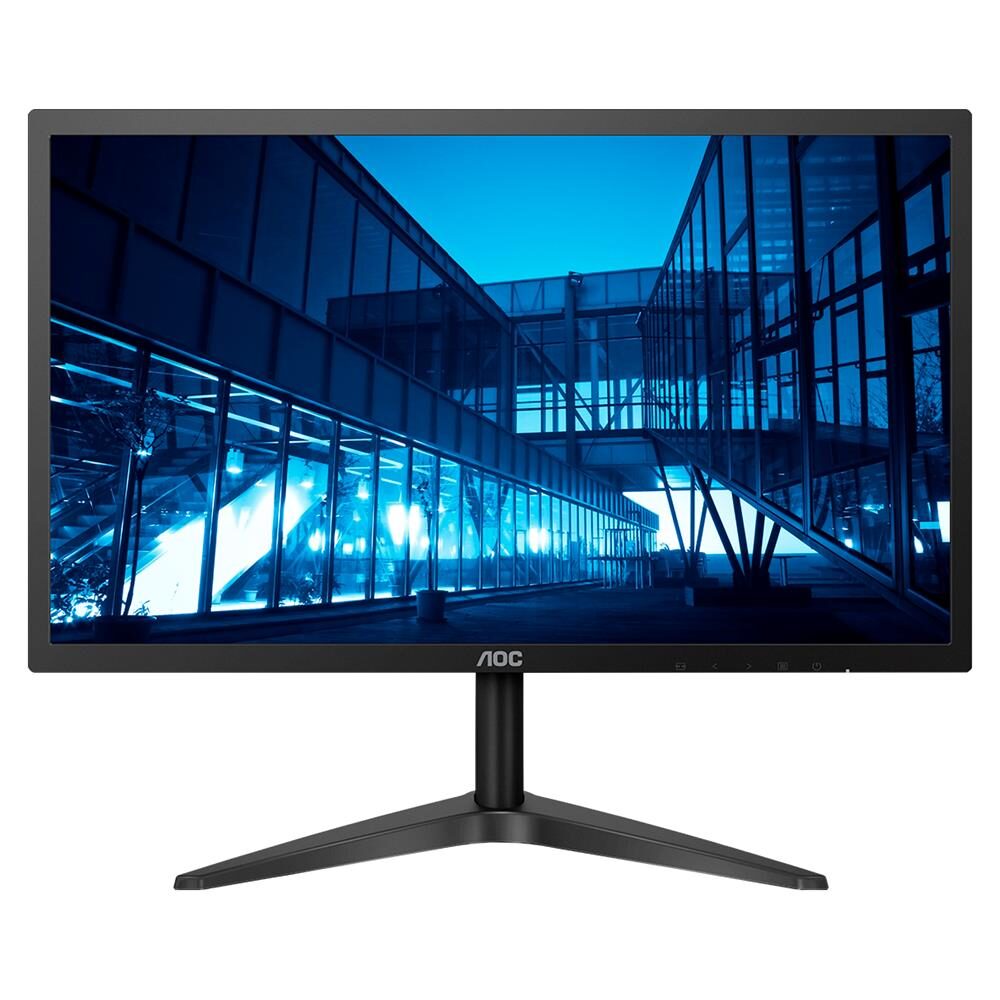 Monitor LED 21.5” AOC FULL HD conexão HDMI e DisplayPort e com base ajustável
