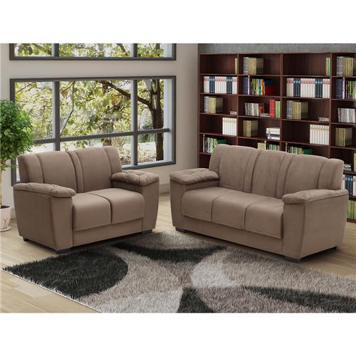 Conjunto Sofá 2 e 3 Lugares Master Roma em Tecido Suede Veludo é boa?