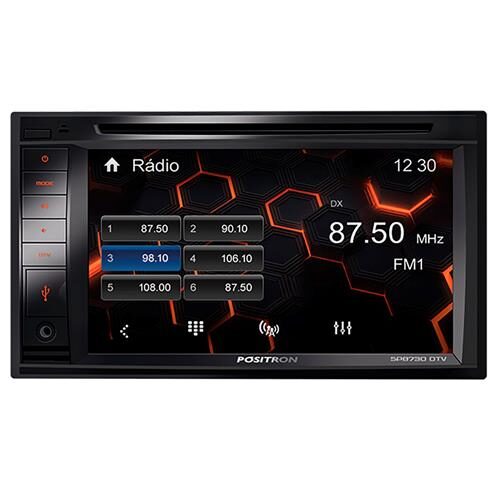 Menor preço em Central Multimídia Pósitron SP8730 2DIN com Tela LCD 6,2” Entrada USB, Bluetooth e Equalização