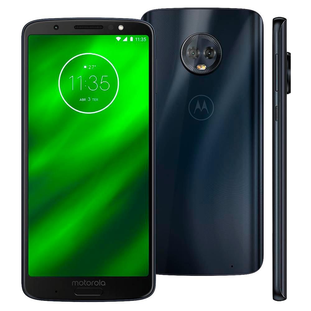 Smartphone Motorola Moto G6 Plus Edição Limitada Índigo 64GB, Tela de 5,9", 6GB de RAM, Android 8.0, Câmera Traseira Dupla e Processador Octa-Core