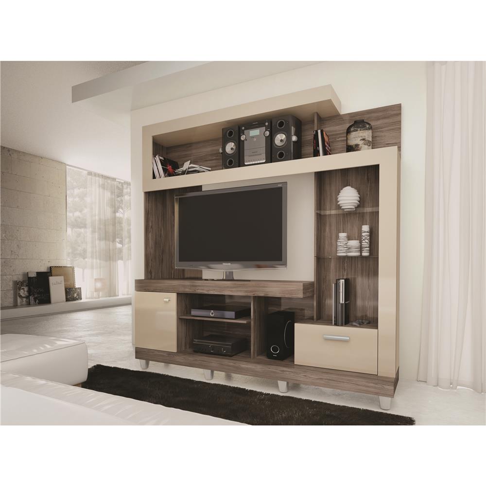 Estante Caemmun Zeus para TV`s de até 50" - Nogueira/Areia - 2