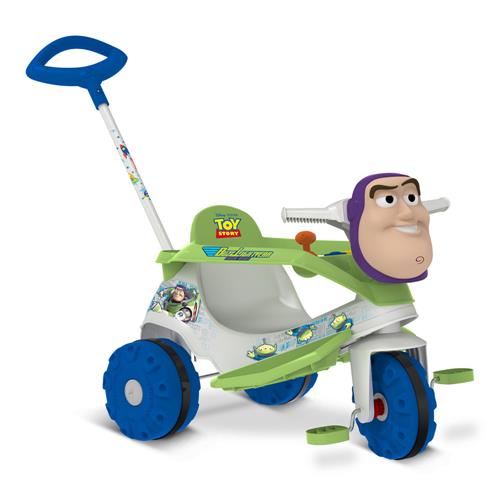 Menor preço em Triciclo Bandeirante Velobaby Buzz Lightyear com Função Passeio e Pedal – Branco/Verde