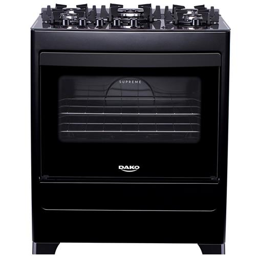 Fogão Dako 5 Bocas Supreme Glass com Acendimento Automático Preto Piso 5 Bocas Casas Bahia