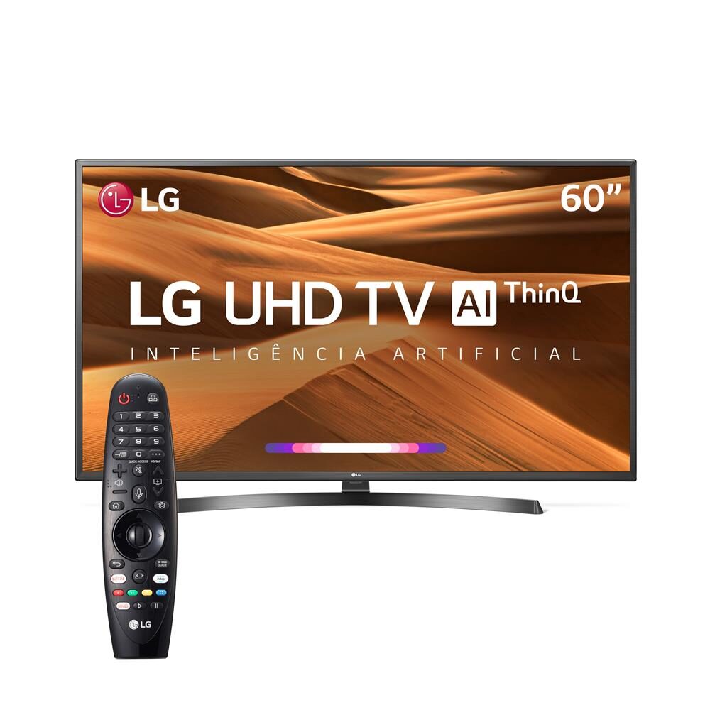 Smart TV LED 60" UHD 4K LG 60UM7270PSA ThinQ AI Inteligência Artificial IoT, HDR Ativo, WebOS 4.5, Ultra Surround, Controle Smart Magic e Bluetooth