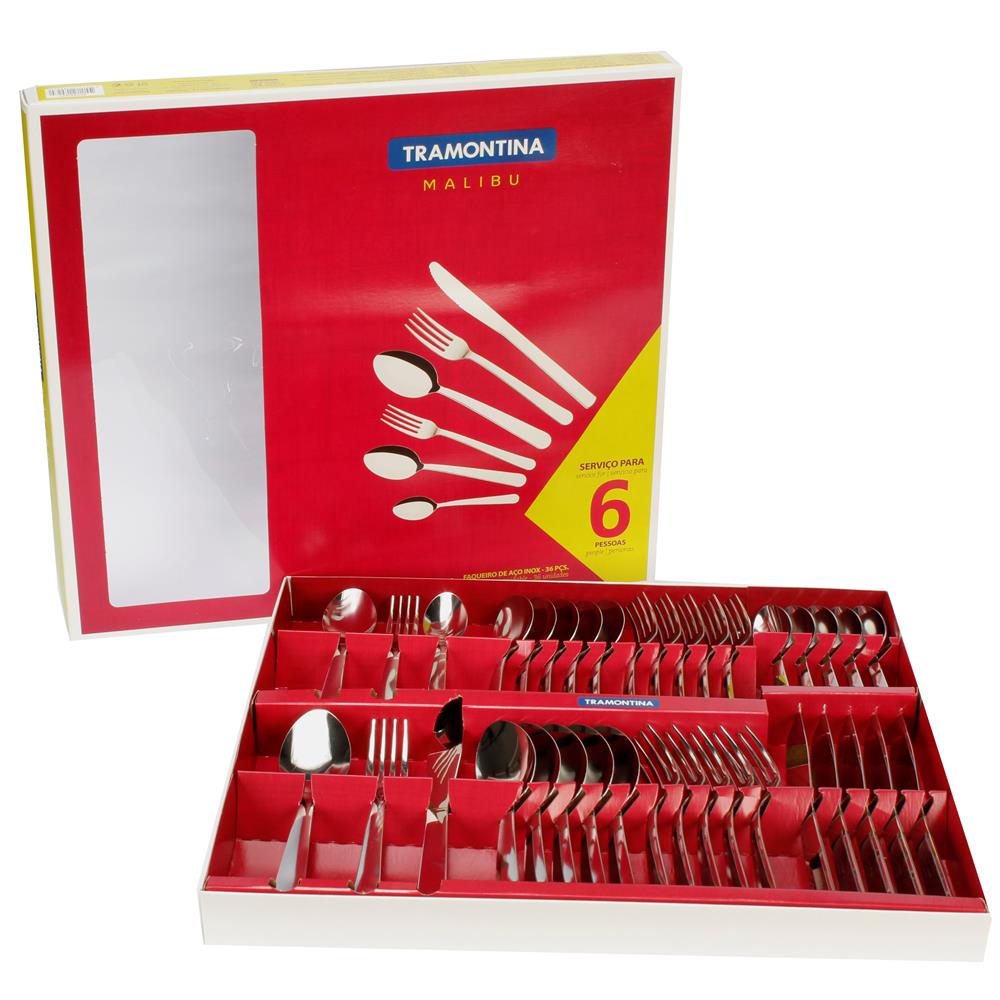 Faqueiro Tramontina Malibu 23799021 em Inox - 36 Peças