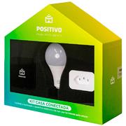 Kit Casa Conectada Positivo com Smart Controle Universal, Smart Lâmpada Wi-Fi e Smart Plug Wi-Fi - 3 Peças