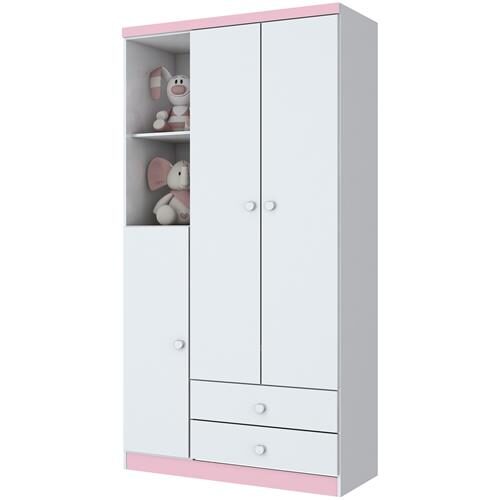 Guarda-Roupa Henn Arco-Íris com 3 Portas e 2 Gavetas - Branco/Rosa é boa?