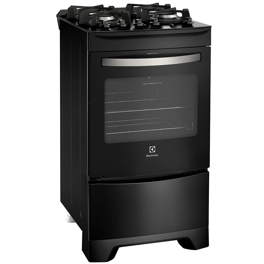Fogão Electrolux 4 Bocas 52LPV com Mesa de Vidro - Preto