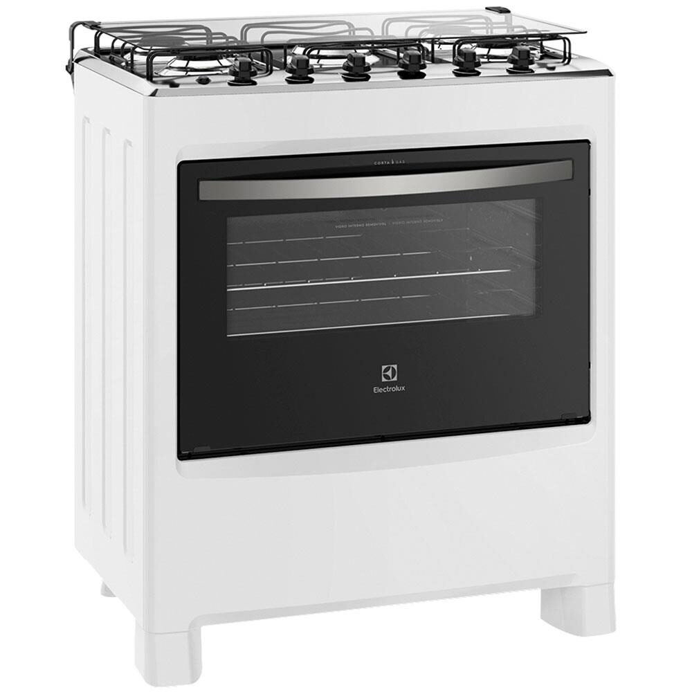 Fogão Electrolux 5 Bocas 76LBU com Queimadores Robustos – Branco