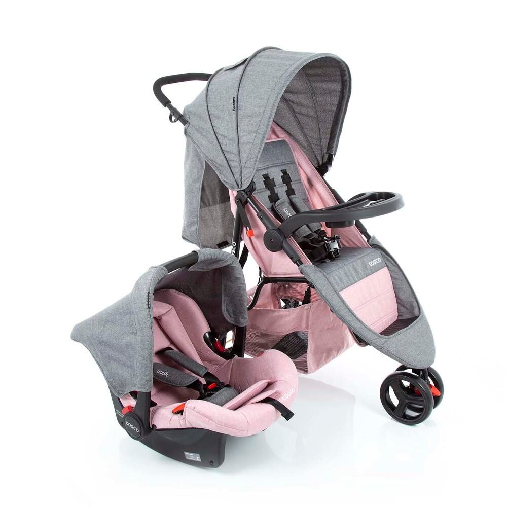 Carrinho de Passeio Cosco Travel System Duo Jetty – Rosa
