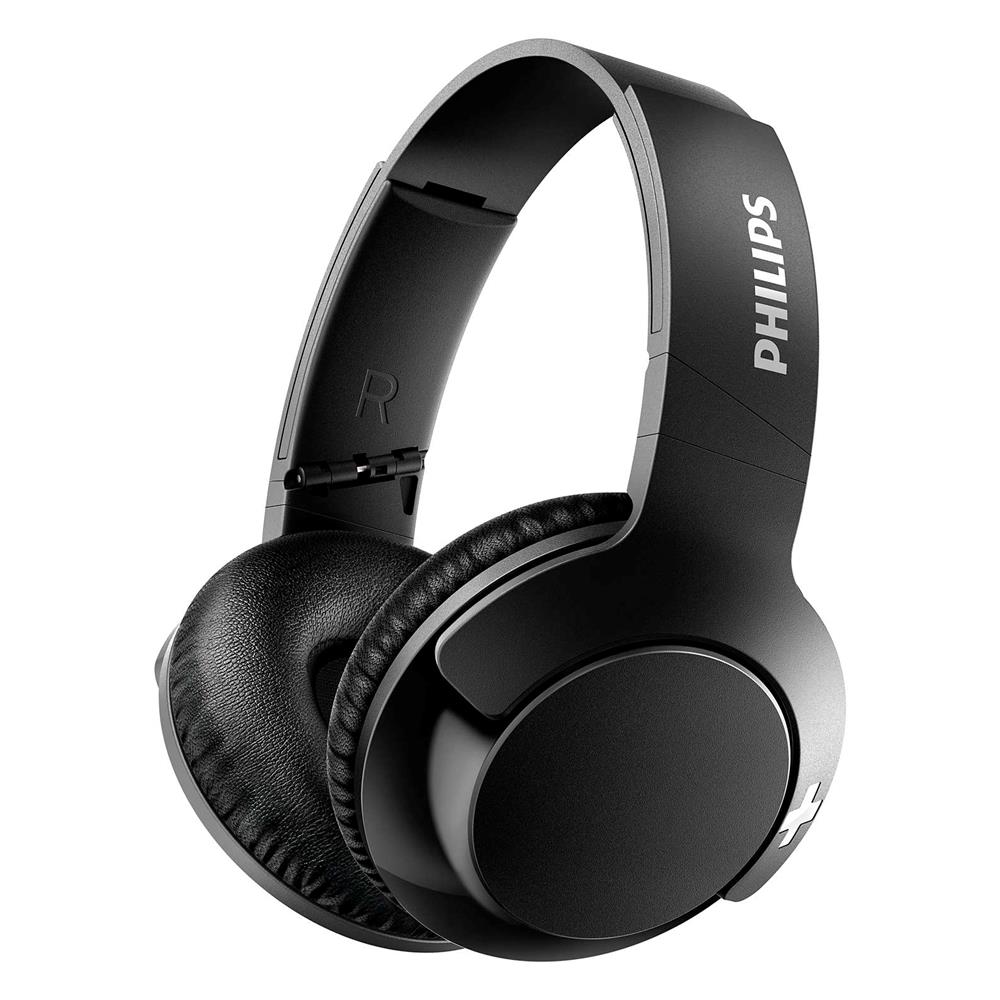 Fone de Ouvido Sem Fio Philips SHB3175BK/00 com Bass+, Haste Dobrável - Preto