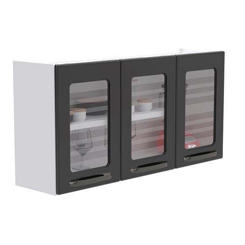 Menor preço em Armário Colormaq Titanium com 3 Portas com Vidro