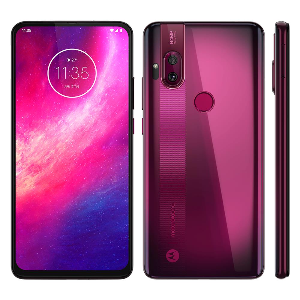 Smartphone Motorola One Hyper Rosa Boreal 128GB, Tela Total Vision 6.5”, Câmera Traseira Dupla, Câmera Selfie Pop-Up de 32MP, Processador Qualcomm