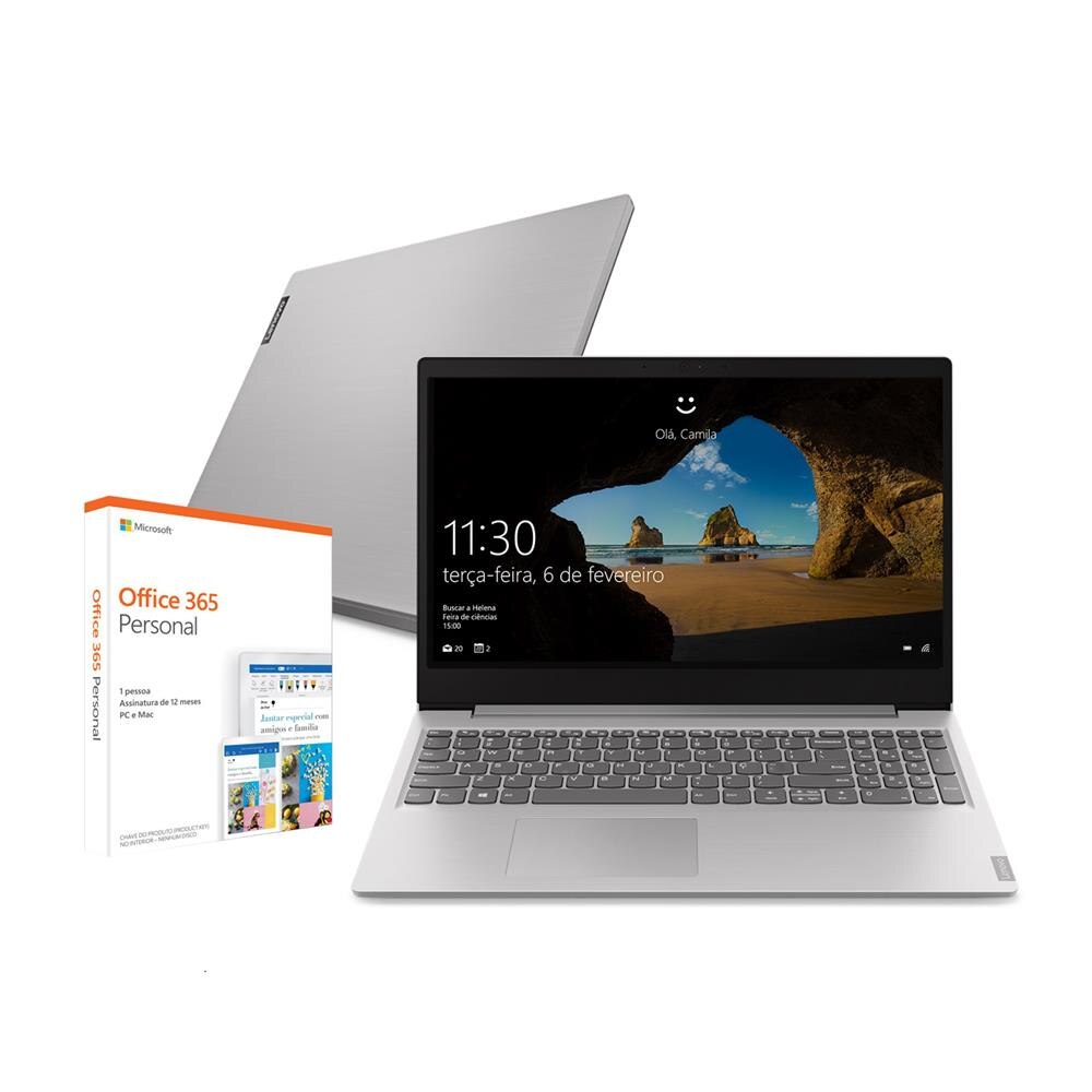 Notebook Lenovo Core i5-8265U 8GB 1TB Tela 15.6” Windows 10 Ideapad S145 + Microsoft 365 Personal Assinatura Anual para 1 Usuário
