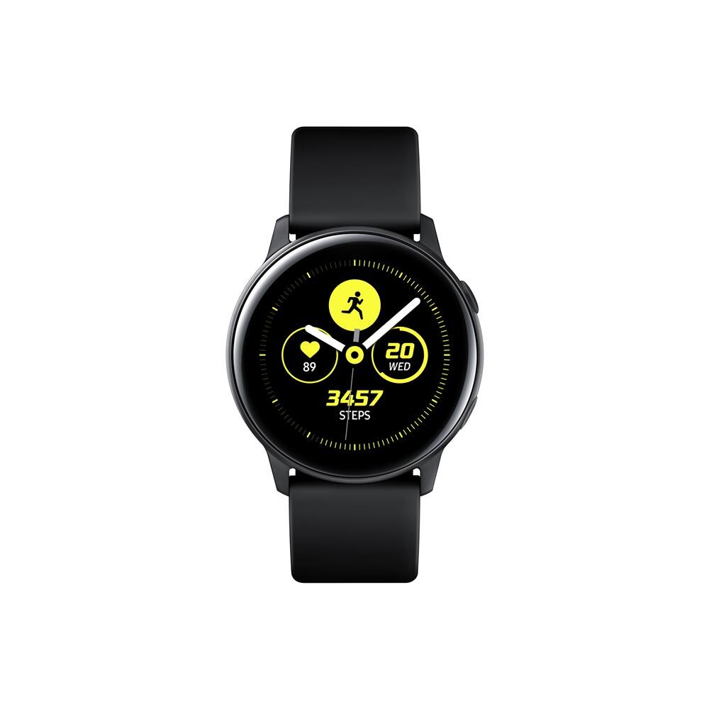 Smartwatch Samsung Galaxy Watch Active Preto com Tela Super Amoled de 1.1", Bluetooth, Wi-Fi, GPS, NFC e Sensor de Frequência Cardíaca