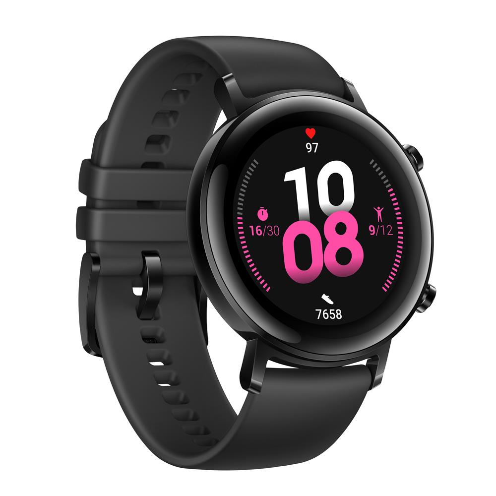 Smartwatch Huawei Watch GT 2 (42mm) Preto com Tela Amoled de 1.2", GPS, Sensor de Frequência Cardíaca e Resistente à Água