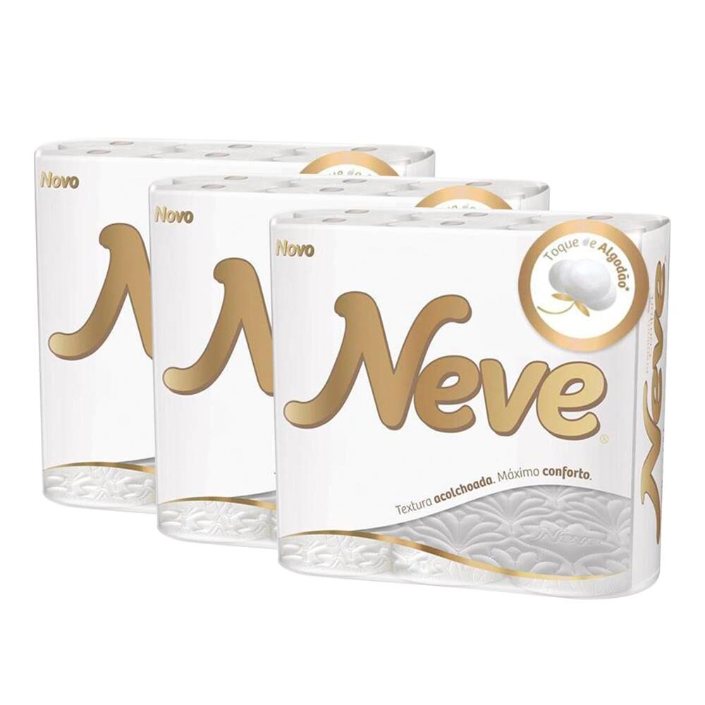Papel Higiênico Neve Premium Comfort Folha Tripla – 54 Rolos