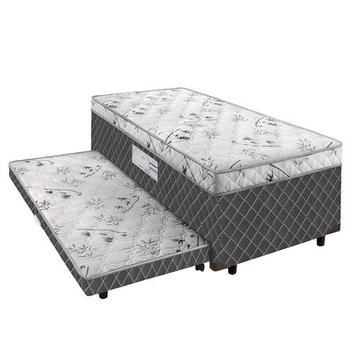 Cama Box Conjugada Solteiro Somopar Carol Ortopédica com Cama Auxiliar 58x88x188 cm é boa?