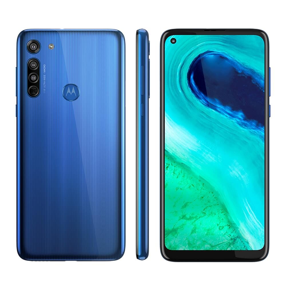 Smartphone Motorola Moto G8 Azul Capri 64GB, Tela de 6.4” HD+, Câmera Traseira Tripla, Android 10 e Processador Qualcomm Octa-Core