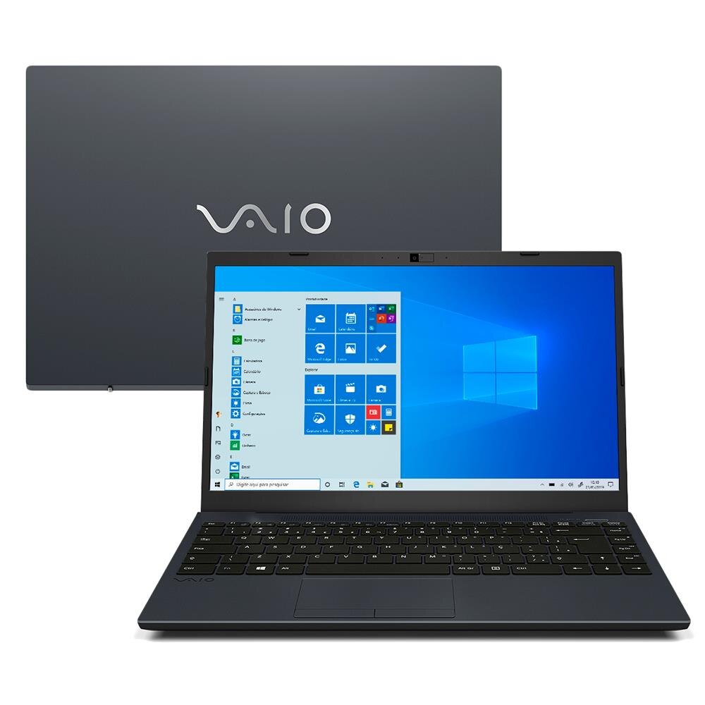 Notebook VAIO Core i3-8130U 4GB 1TB Tela Full HD 14” Windows 10 FE14 VJFE41F11X-B0411H