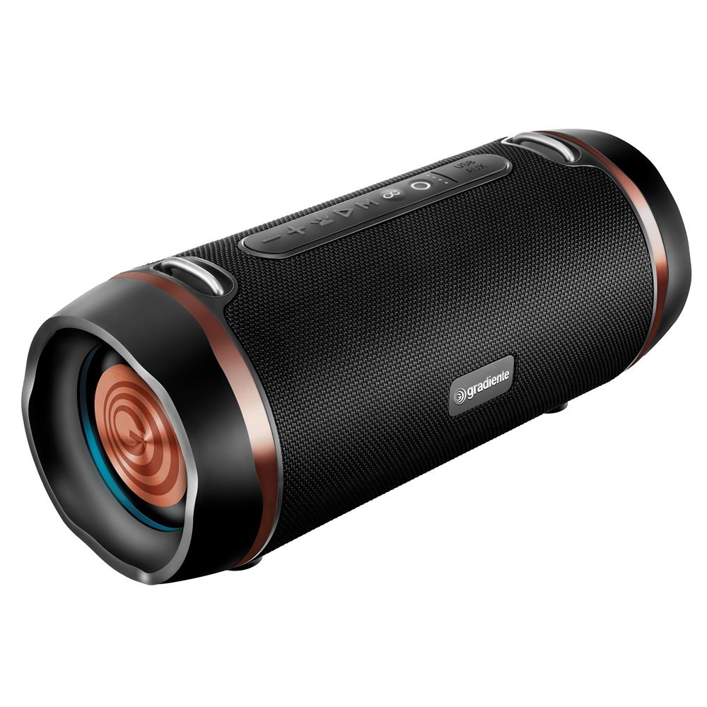 Caixa de Som Portátil Gradiente GSP200 com Bluetooth, Entrada USB e Rádio FM - 50W