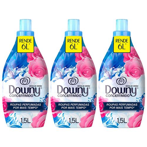 Menor preço em Amaciante Downy Concentrado Brisa de Verão 1,5L – 3 Unidades
