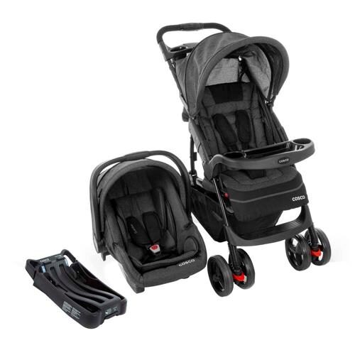 Carrinho de Bebê Cosco Travel System Moove 2.0 Trio com Base – Preto Mescla é boa?
