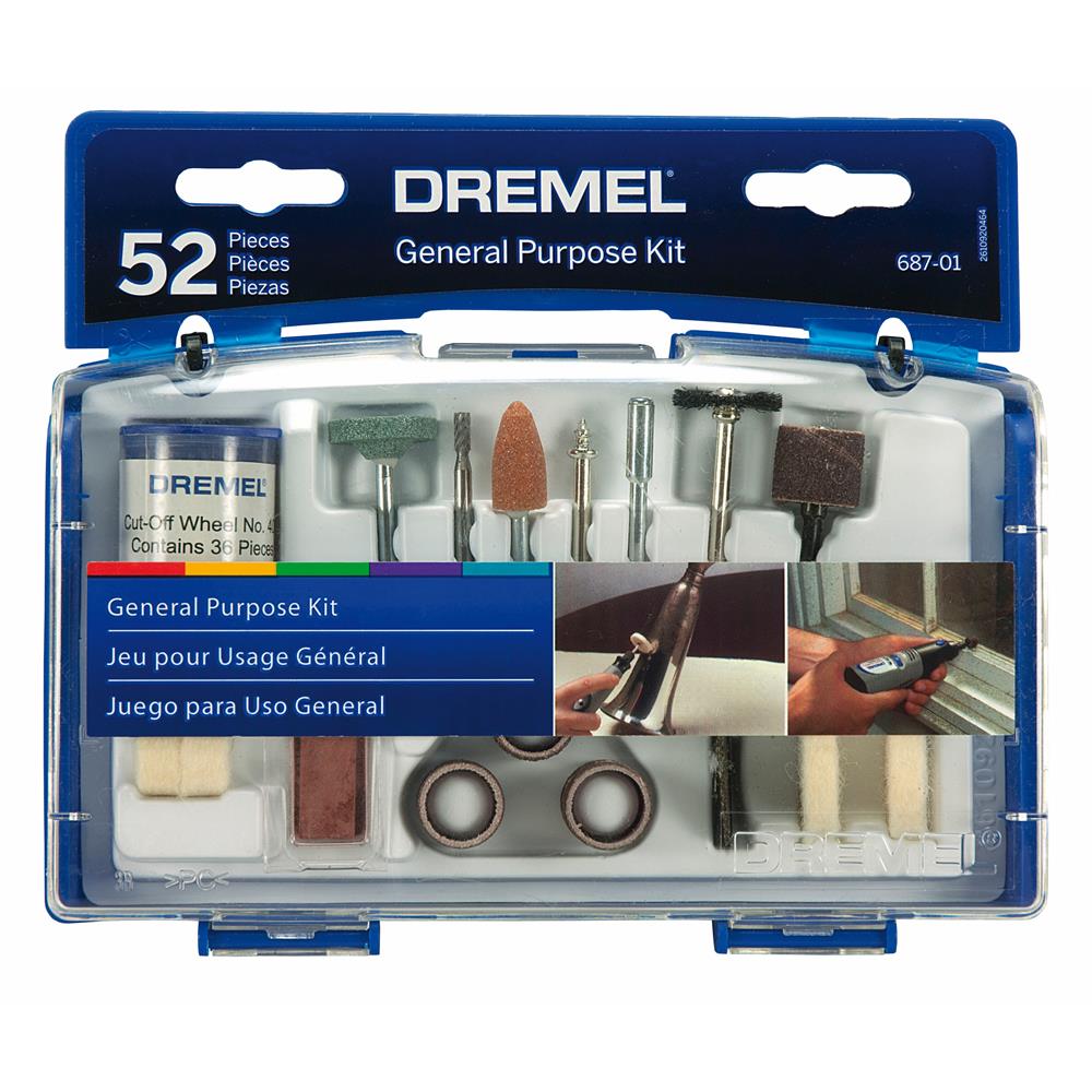 Conjunto de Acessórios Dremel 687 para Microrretífica - 52 Peças