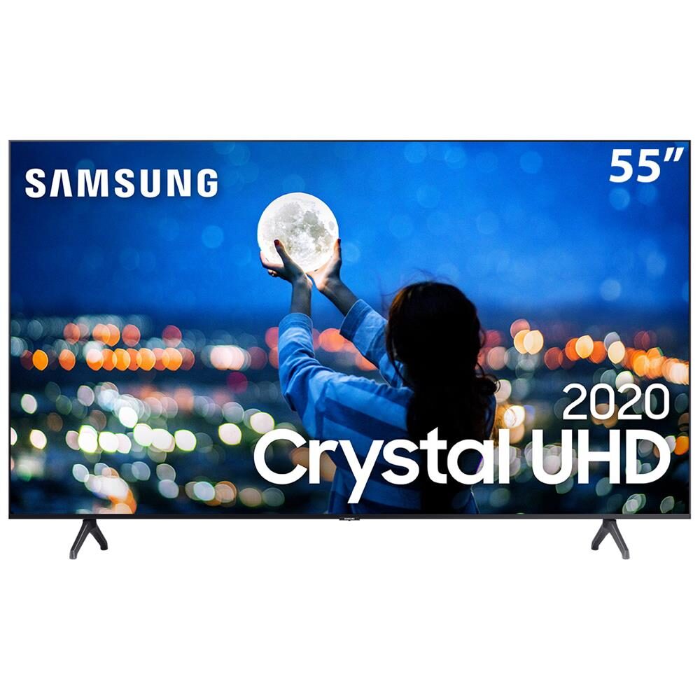 Smart TV LED 55" UHD 4K Samsung 55TU7000 Crystal UHD, HDR, Borda Infinita, Controle Remoto Único, Bluetooth, Visual Livre de Cabos - 2020