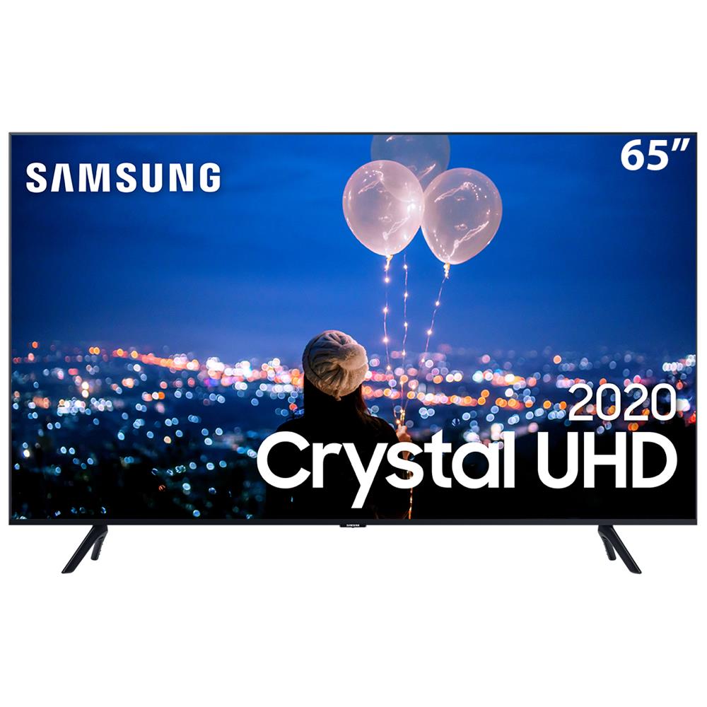Smart TV LED 65" UHD 4K Samsung 65TU8000 Crystal UHD, Borda Infinita, Alexa Built In, Visual Livre de Cabos, Modo Ambiente Foto, Controle Único - 2020