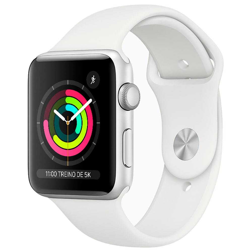 Apple Watch Series 3 (Gps) - 42mm com Pulseira Esportiva Branca