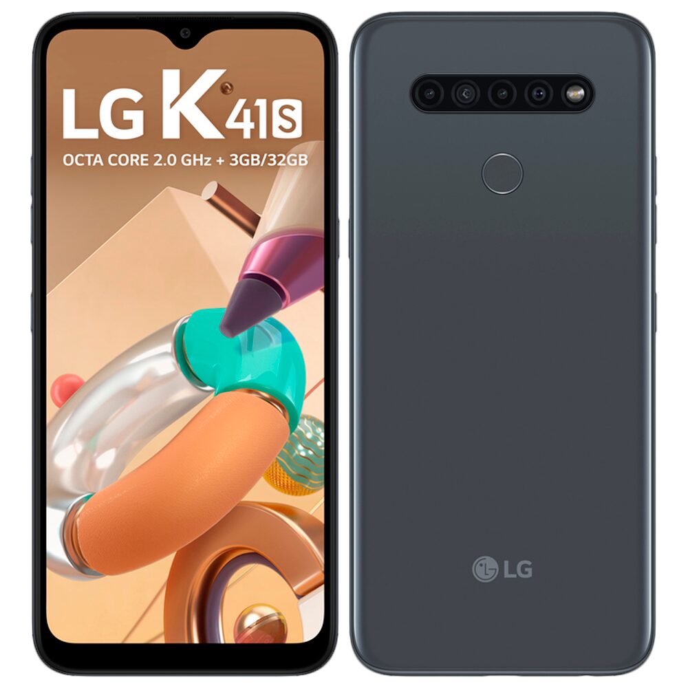 Smartphone LG K41S Titânio 32GB, RAM de 3GB, Tela de 6,55" V- Notch HD+ 20:9, Inteligência Artificial, Câmera Quádrupla e Processador Octa-Core 2.0