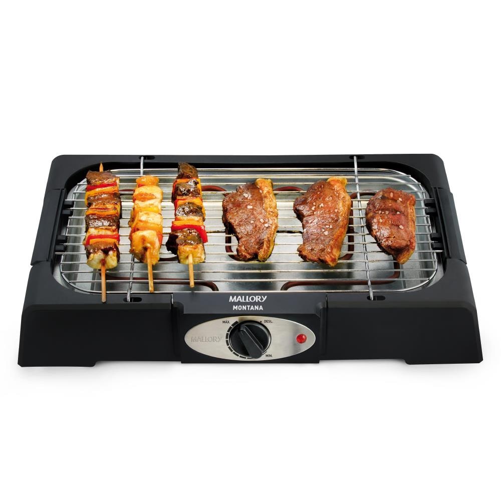 Churrasqueira Elétrica Mallory Montana com Seletor de Temperatura - Preto