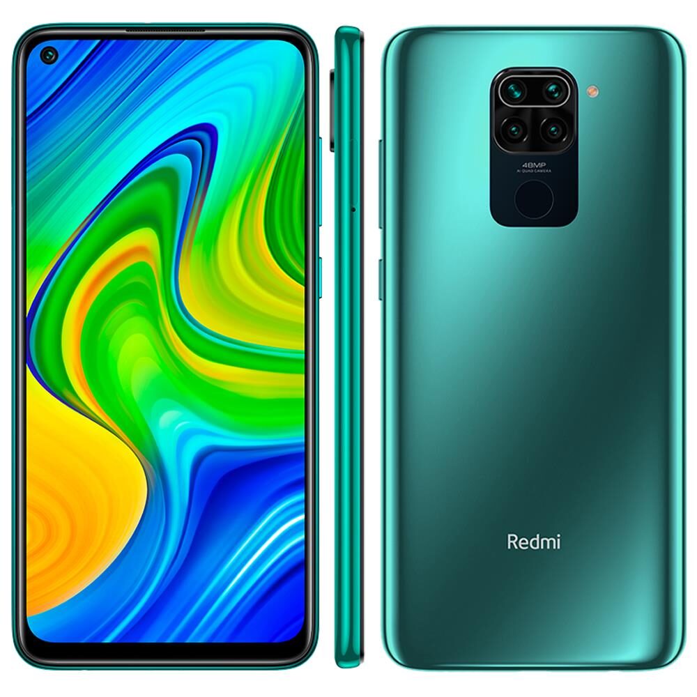 Smartphone Xiaomi Redmi Note 9 Verde 64GB, Tela de 6,53", 3GB de RAM, Câmera Traseira Quádrupla, Android 10 e Processador Octa-Core