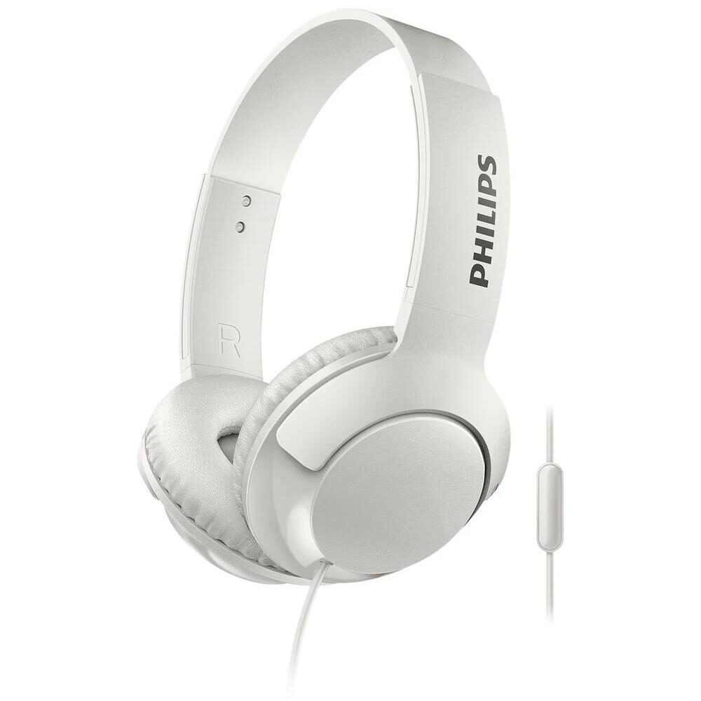 Fone de Ouvido Philips Bass+ SHL3075WT/00 com Microfone – Branco