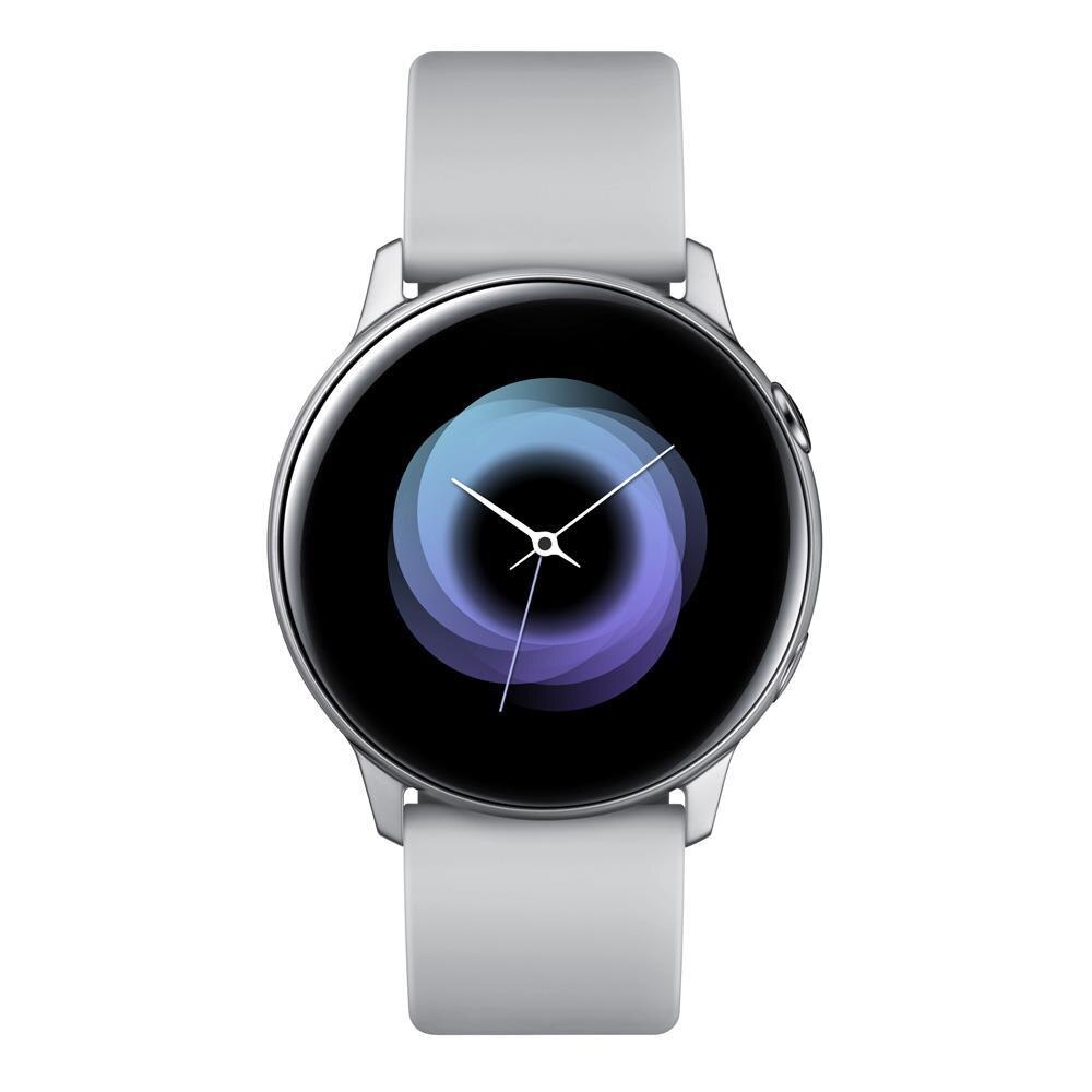 Smartwatch Samsung Galaxy Watch Active 40mm Prata com Tela Super Amoled de 1.1", Bluetooth, Wi-Fi, GPS, NFC e Sensor de Frequência Cardíaca