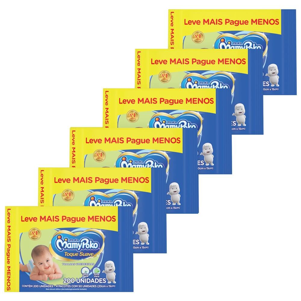 Toalhas Umedecidas MamyPoko Toque Suave - 1.200 Unidades