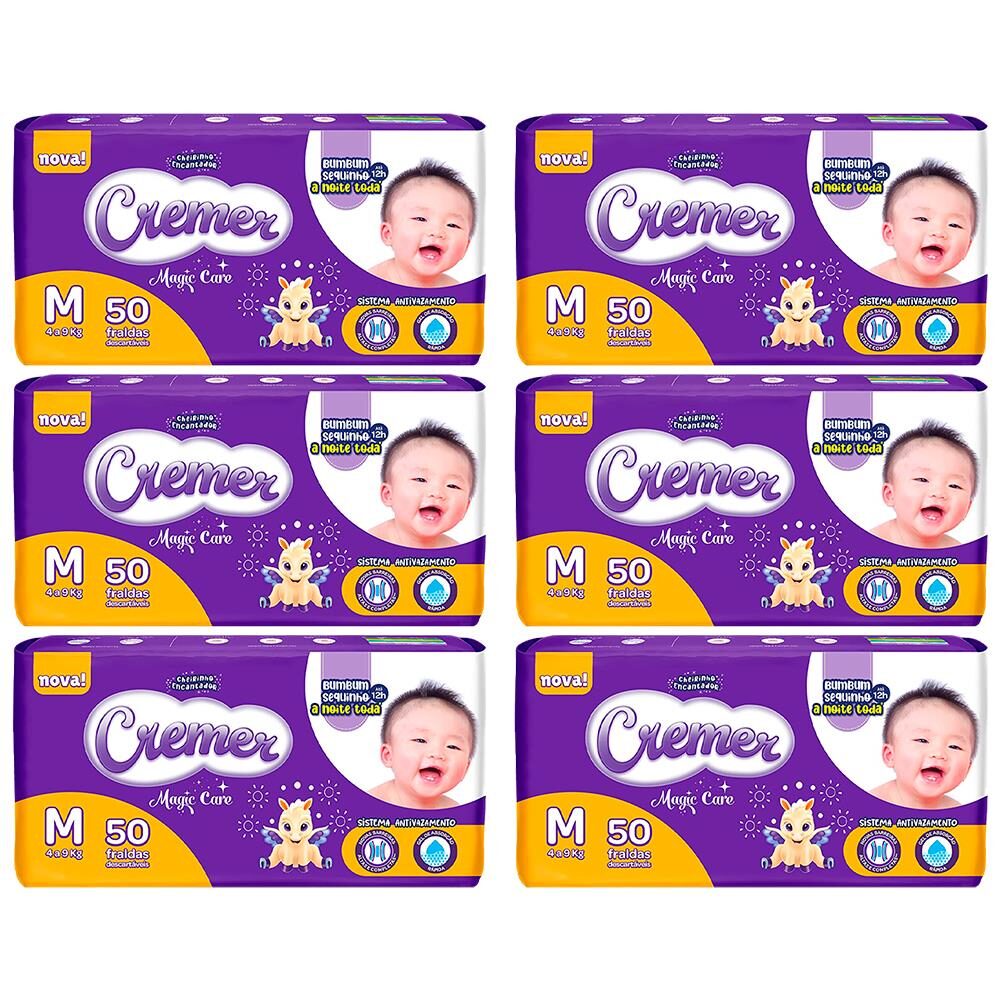 Fralda Cremer Disney Baby Mega Tamanho M - 300 Unidades