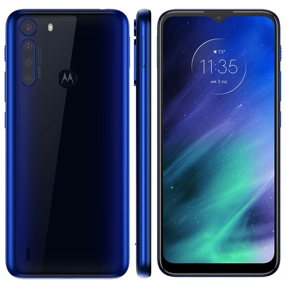 Smartphone Motorola One Fusion Azul Safira 128GB, Tela de 6.5”, 4GB RAM, Câmera Traseira Quádrupla, Android 10 e Processador Qualcomm 710