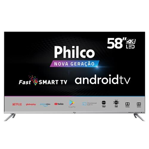 Smart TV LED 58" UHD 4K Philco PTV58G71AGBLS Inteligência Artificial Google Assistente, Chromecast Built-In, Dolby Audio, HDR e Processador Quad-Core  é boa?