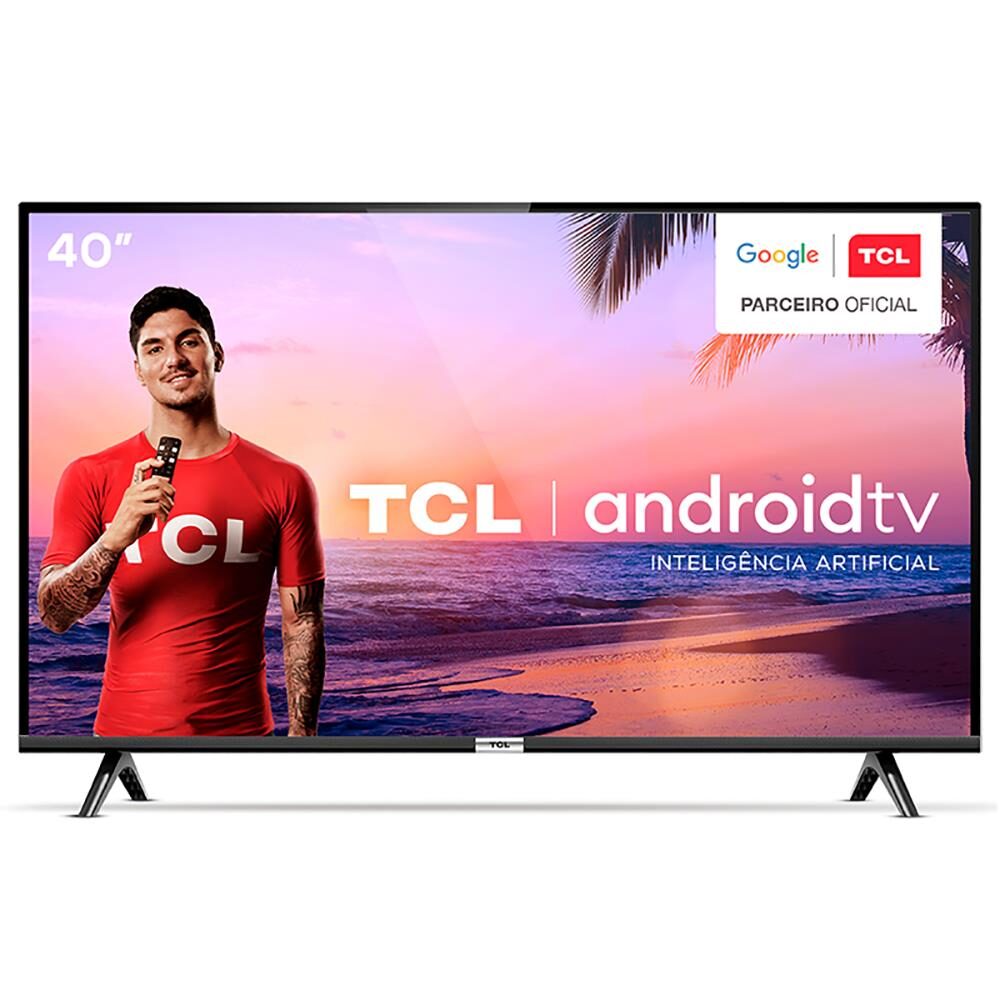 Smart TV LED 40" Full HD TCL 40S6500FS Android, Controle Remoto com Comando de Voz, Google Assistant, HDR, Chromecast Integrado, Bluetooth e HDMI
