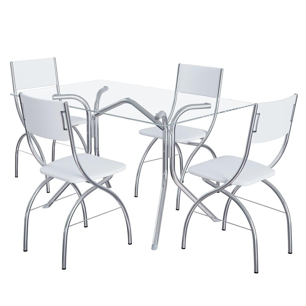 Mesa de Jantar com 4 Cadeiras Brigatto New Montreal