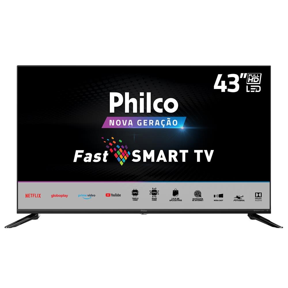 Smart TV 43” Philco Full HD Wi-Fi Bluetooth 3 HDMI 2 USB PTV43N5CG70BLF