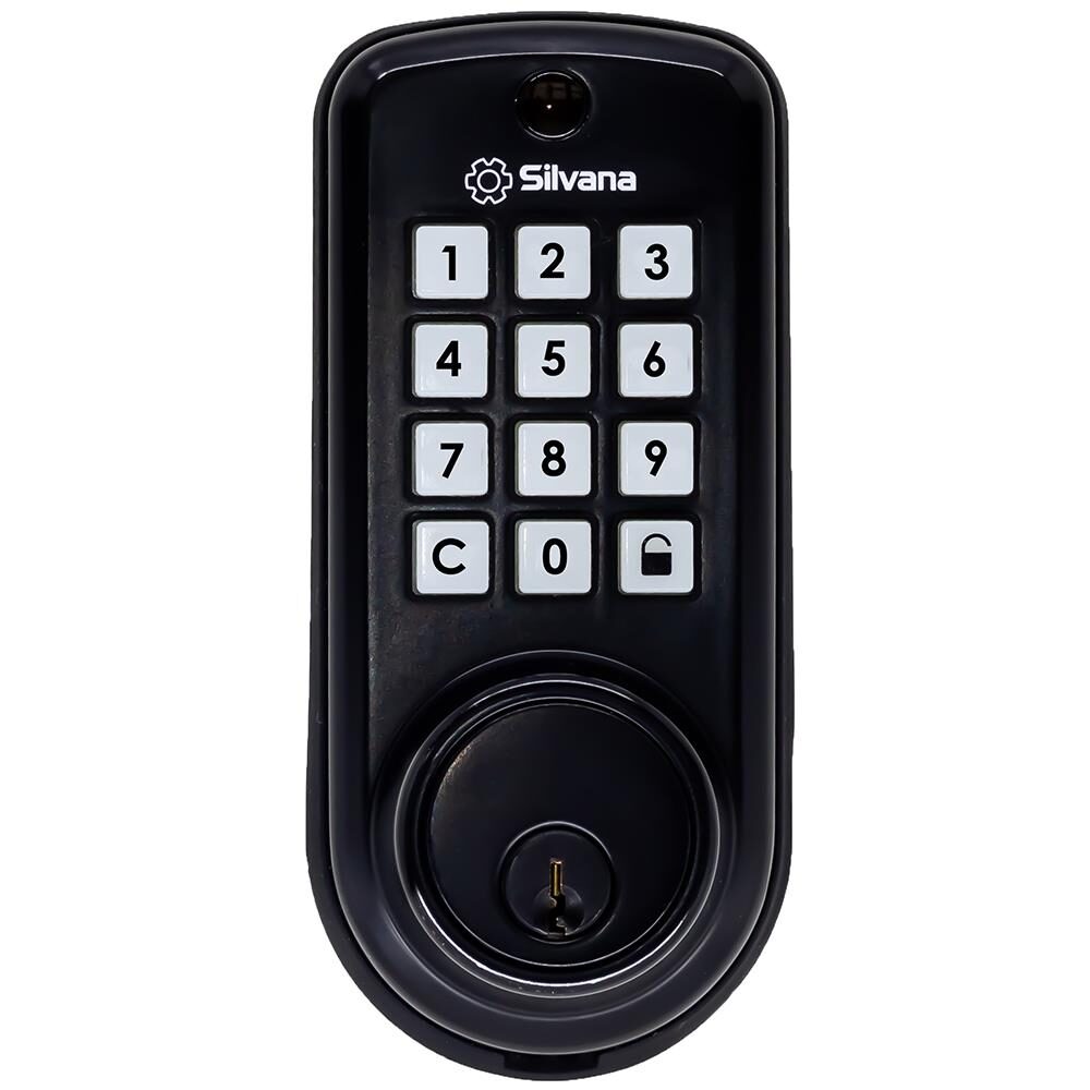 Fechadura Digital Silvana SDD115 com Teclado Iluminado - Preta