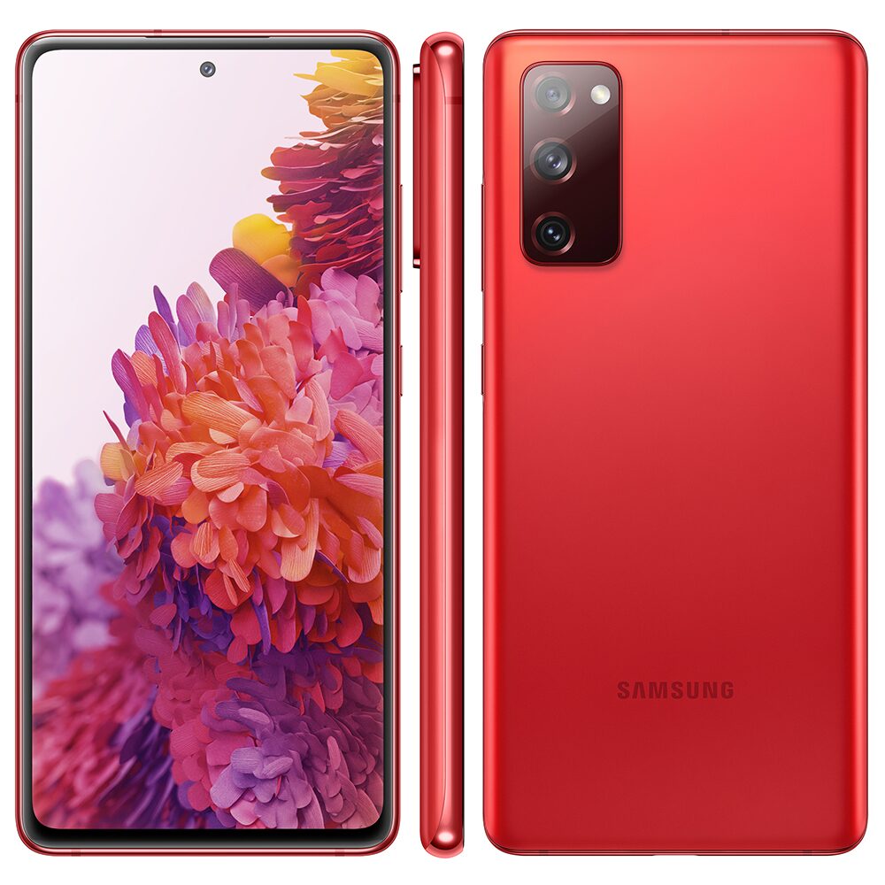 Smartphone Samsung Galaxy S20 FE Cloud Red 128GB, 6GB RAM, Tela Infinita de 6.5”, Câmera Traseira Tripla, Android 10 e Processador Octa-Core