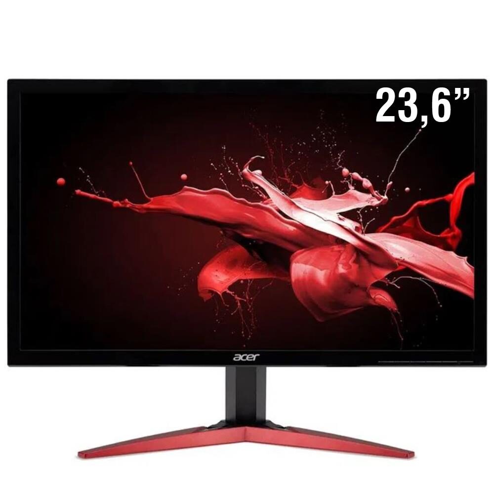Monitor Gamer LED 23.6" Full HD Acer KG241Q-S 0,5ms, 165 Hz, FreeSync, ComfyView, BlueLightShield, Flickerless, Design ZeroFrame, HDMI e DP